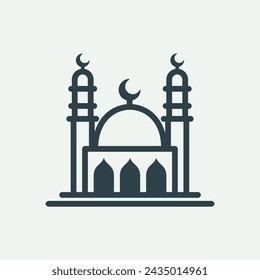 Diseño de ilustración vectorial de mezquita