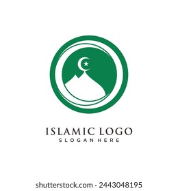 Plantilla de diseño de ilustración vectorial de mezquita