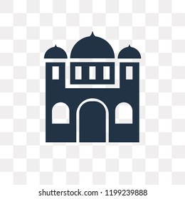 Mosque vector icon isolated on transparent background, Mosque transparency concept can be used web and mobile