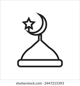 mosque vector icon line template