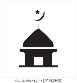 mosque vector icon line template