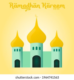 mosque vector icon for poster, ramadhan, moslem 