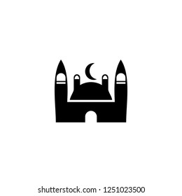 mosque vector icon. mosque sign on white background. mosque icon for web and app