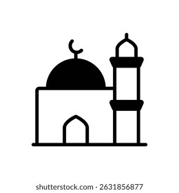 Mosque vector icon stock illustration
