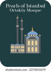 Ortaköy Mosque Vector Illustarion (Pearls of Istanbul Series)