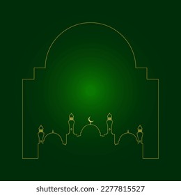 mosque vector illustration for background. muslim greeting card mosque themed invitation card