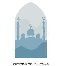 mosque vector illustration, mosque background, ramadan edition