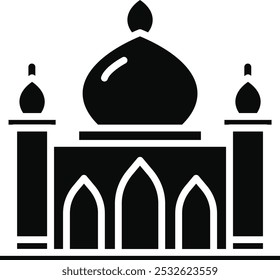 Detailliertes Moschee-Vektorgrafik-Symbol