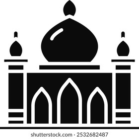 Detailliertes Moschee-Vektorgrafik-Symbol