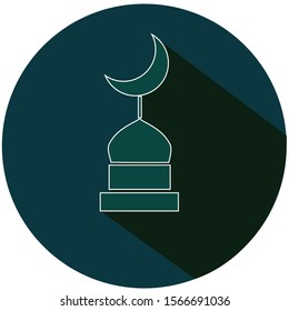 Mosque Vector Illustration. Editable EPS file. Vector illustration. Single flat color icon
