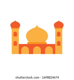 Ilustración vectorial de mezquita con color plano