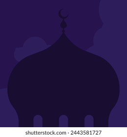 Mosque Vector Illustration Icon Masjid Icon Islamic Mosque Shadow icon