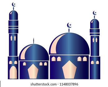 Mosque vector illustration Islamic symbol. Vector editable.