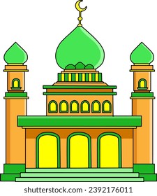 mosque  vector illustration isolated on white background