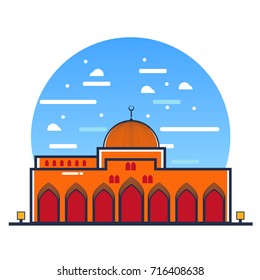 Mosque vector illustration. Ramadan vector illustration