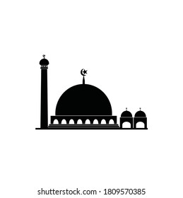 mosque vector illustration, silhouette, design template. 
