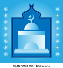 Mosque vector, Islamic beautiful design template