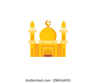 Mosque vector isolated icon. Mosque emoji illustration. Mosque vector isolated emoticon