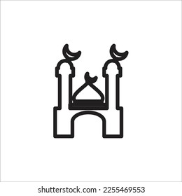 mosque vector line new icon