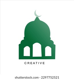 mosque vector logo design islamic