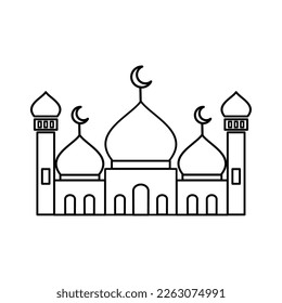 Mosque Vector logo Icon Illustration. 