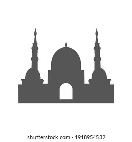 mosque vector minimalist solid color. suitable for UI UX, print template, Web design and other