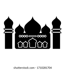 
Mosque vector. Monochrome icon mosque with a white background using the eps 10 format