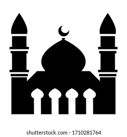 
Mosque vector. Monochrome icon mosque with a white background using the eps 10 format