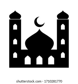 
Mosque vector. Monochrome icon mosque with a white background using the eps 10 format