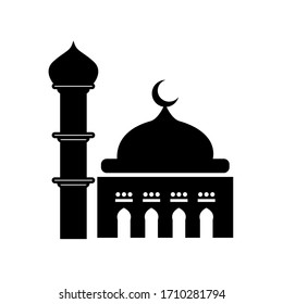 
Mosque vector. Monochrome icon mosque with a white background using the eps 10 format