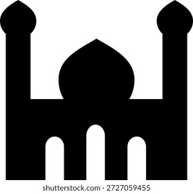 vetor de mesquita. vibrações noturnas. tema ramadhan. design de ícone plano. vetor islâmico simples.
