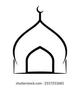 Mosque Vector outline Art Illustration