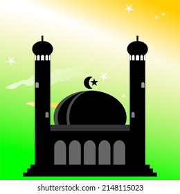 Moschee Vektorbild für jede islamische Karte und Gruß wie Ramadan und Eid Al-Fitr