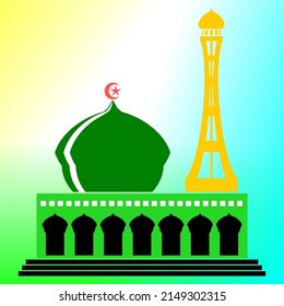 Mosque vector picture for any Islamic card and greeting like Ramadan and Eid Al-Fitr