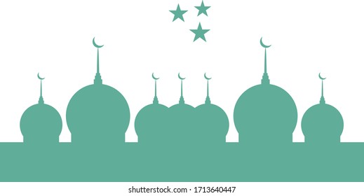 vector mezquita. ramadhan kareem. ayuno feliz para los musulmanes