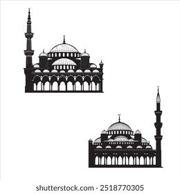silhueta de vetor de mesquita para design
