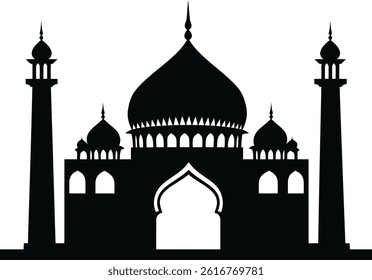 Mosque Vector Silhouette icon on