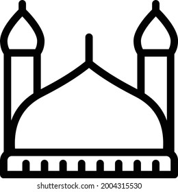 mosque vector thin line icon