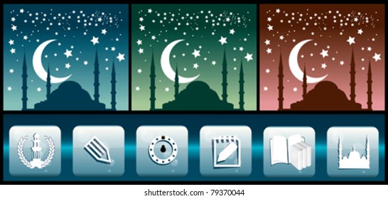 mosque and web icon