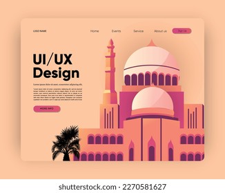mosque website ui moon design