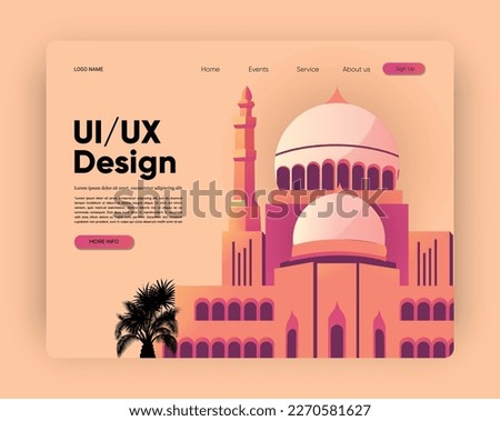 mosque website ui moon design
