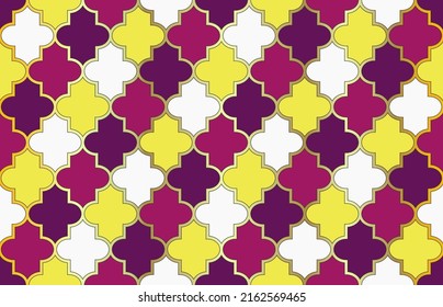 Mosque Window Design. Moroccan Seamless Pattern. Arabic Mubarak Mosaic. Ramadan Kareem Tender Pattern. 1001 Night Arabesque. Elegant Moroccan Seamless Pattern. Traditional Muslim Lantern Ornament.