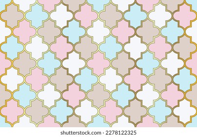 Mosque Window Design. Moroccan Seamless Pattern. Ramadan Kareem Noble Pattern. Traditional Islamic Lantern Background. Persian Mubarak Mosaic. 1001 Night Arabesque. Elegant Moroccan Seamless Pattern.