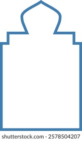 Mosque Window and Dome Line Art Designs