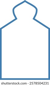 Mosque Window and Dome Line Art Designs