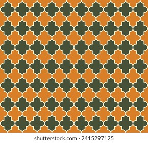 Mosque Window Motif. Moroccan Seamless Pattern. Traditional Islamic Lantern Background. 1001 Night Arabesque. Ramadan Kareem Elegant Design. Iranian Mubarak Mosaic. Tender Moroccan Seamless Pattern.
