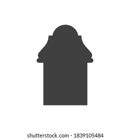 Mosque window vector icon design template