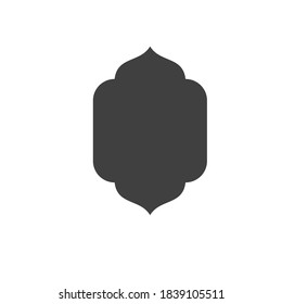 Mosque window vector icon design template