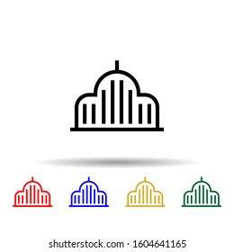 Mosque,Building multi color style icon. Simple thin line, outline vector of building icons for ui and ux, website or mobile application