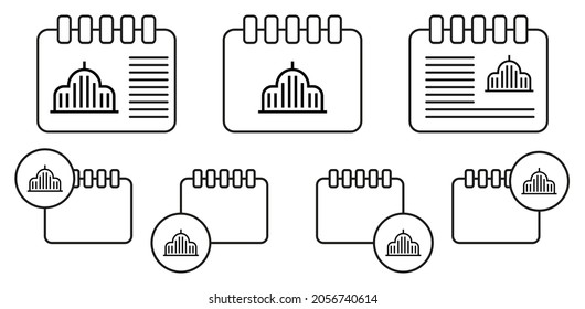 Mosque,building vector icon in calender set illustration for ui and ux, website or mobile application